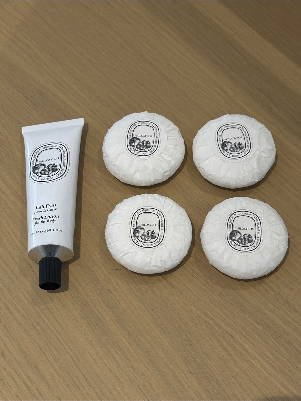 NEW Diptyque Philosykos Body Gift Set - Fresh Lotion, 4 Soaps